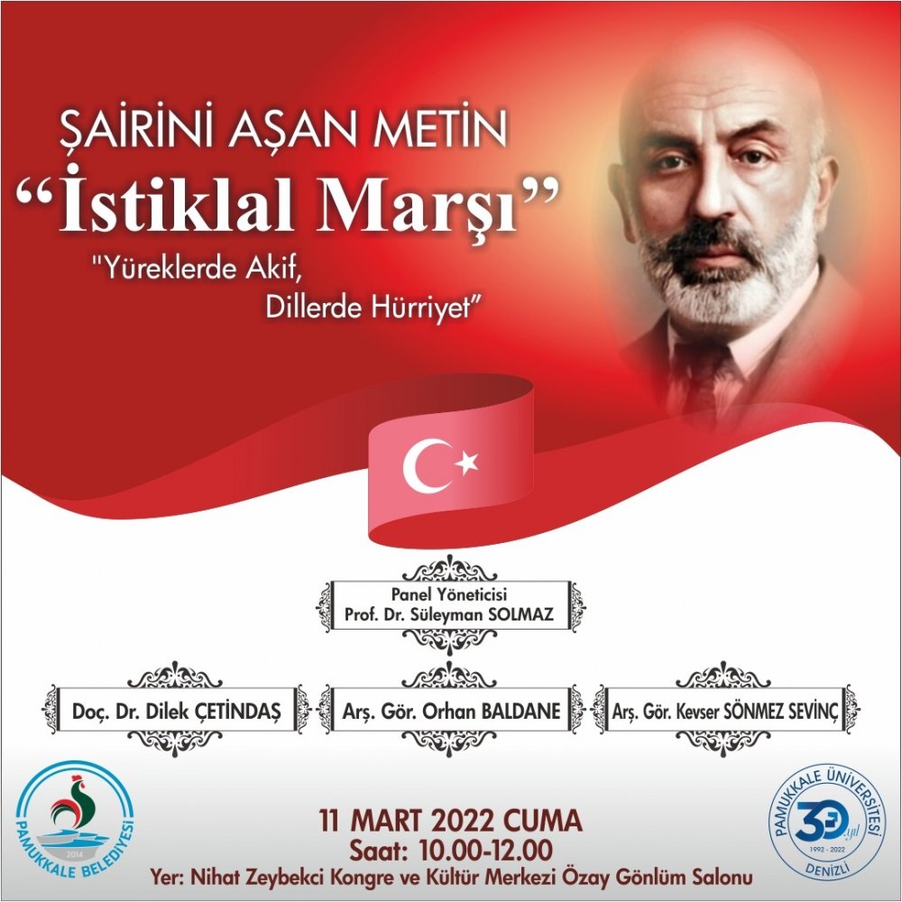 Pamukkale Belediyesi’nden İstiklal Marşının 101. Yıl Anısına Panel