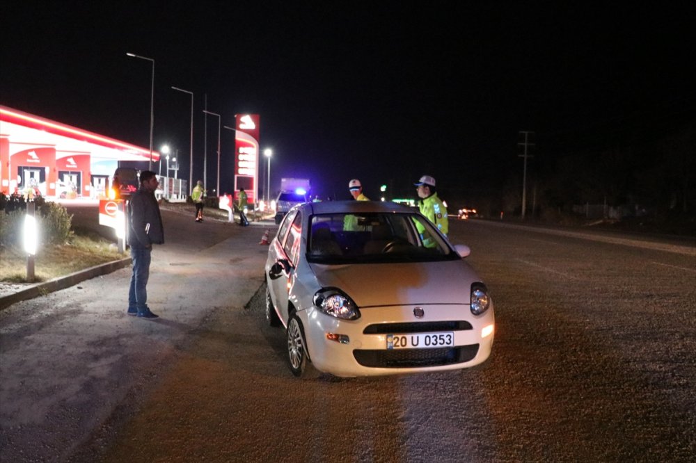 Denizli'de uygulama yapan trafik polisine araç çarptı, polis ağır yaralandı