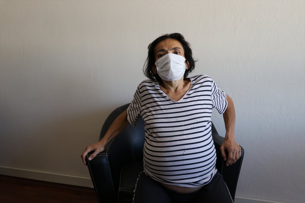 Denizli'de karnında 15 kiloluk tümör taşıyan kadın yardım bekliyor
