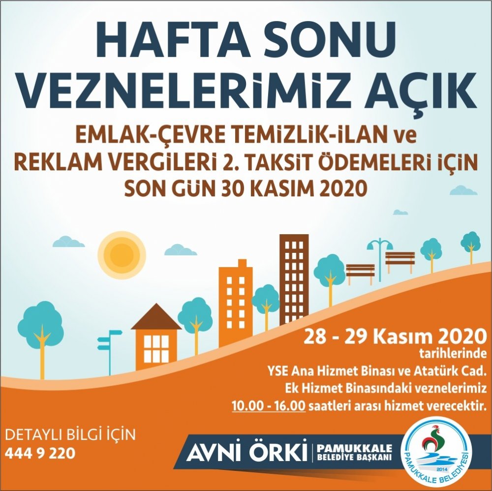 Pamukkale'de Vezneler Hafta Sonu Açık