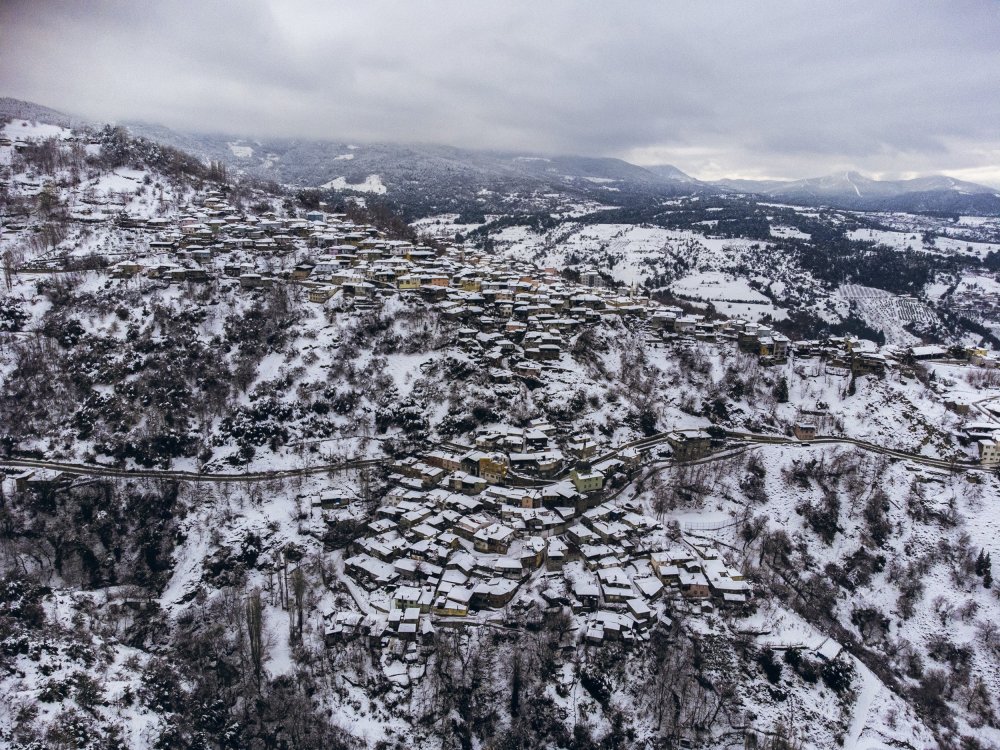 Drone ile muhteşem kar manzaraları