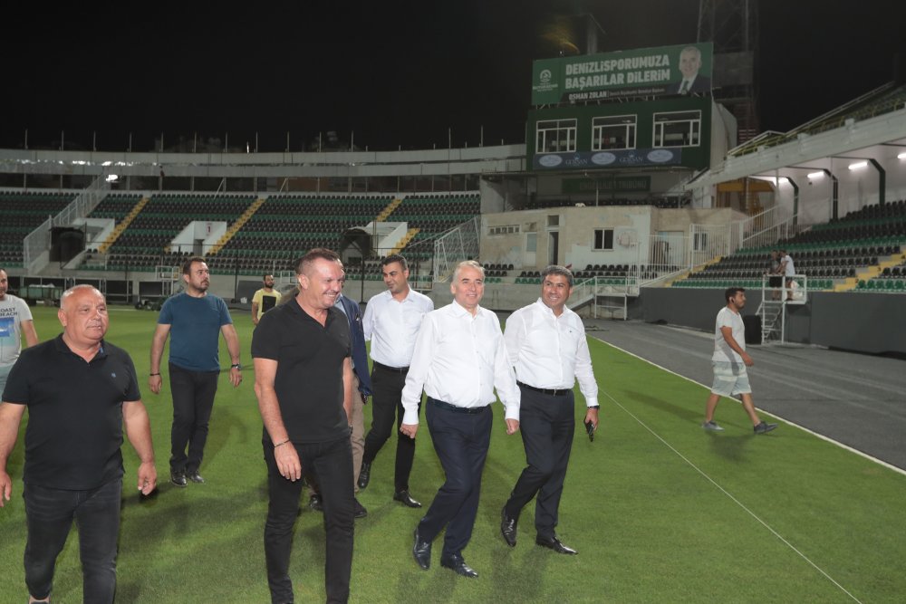 Başkan Osman Zolan, Stadyumu İnceledi