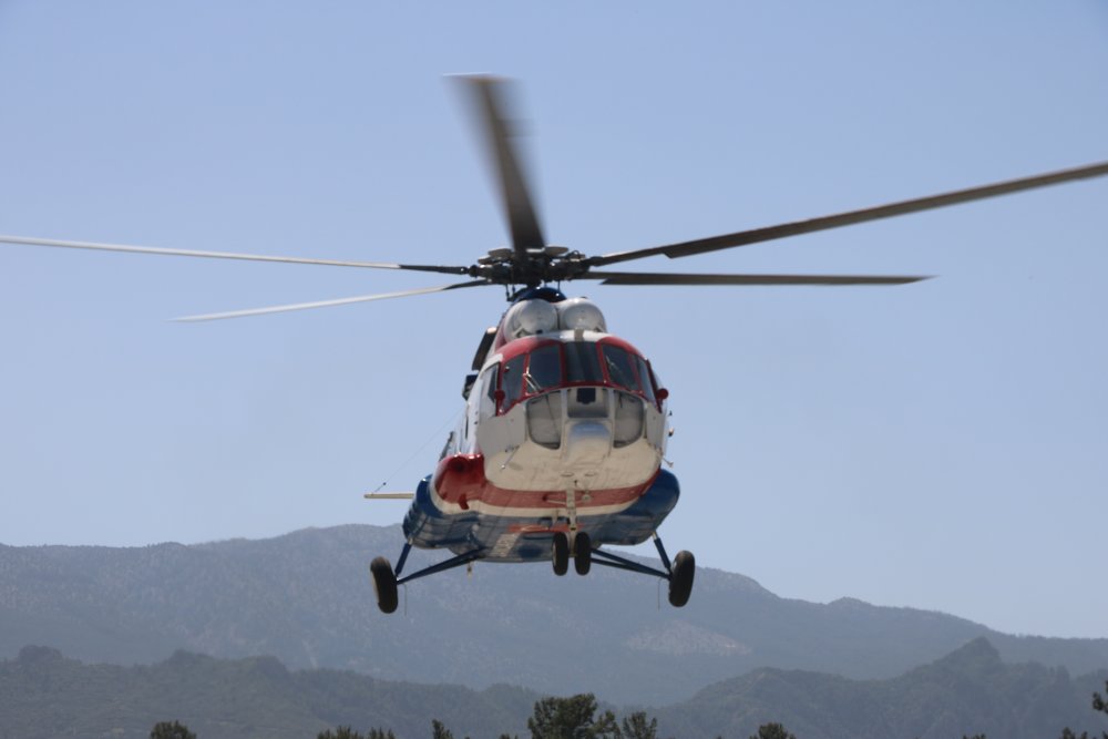 Jandarma Sokama Çıkma Yasağında Helikopterle Denetim Yaptı