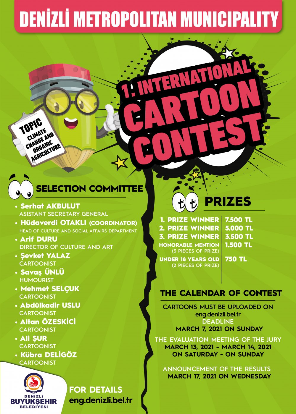 Büyükşehir Karikatür Yarışmasını Uluslararası Düzeye Taşıdı 