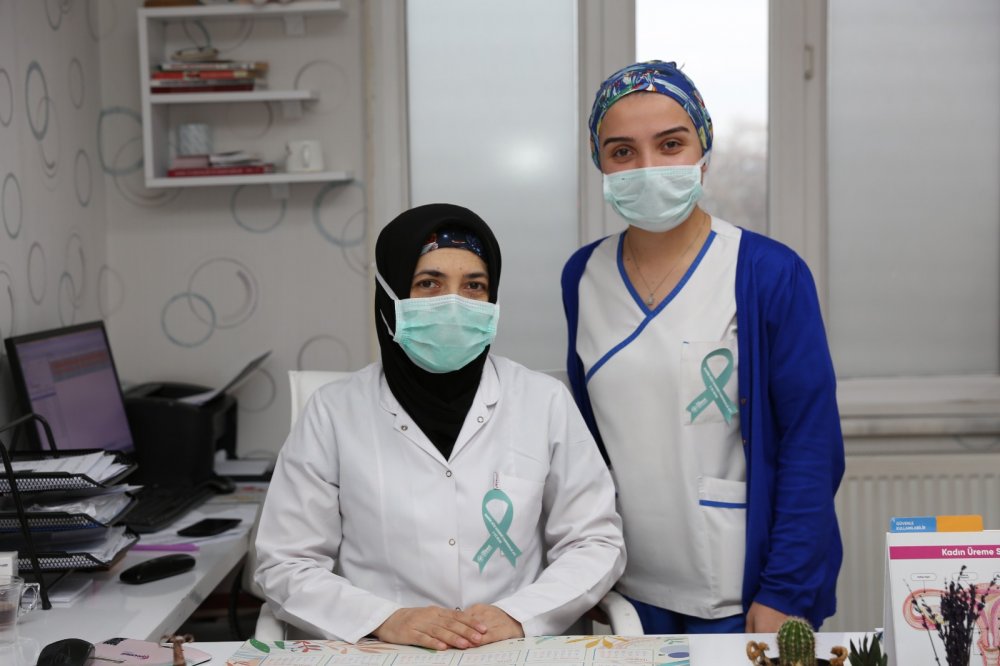 Cerrahi Hastanesi, rahim ağzı kanserine yeşil kurdeleyle dikkat çekti