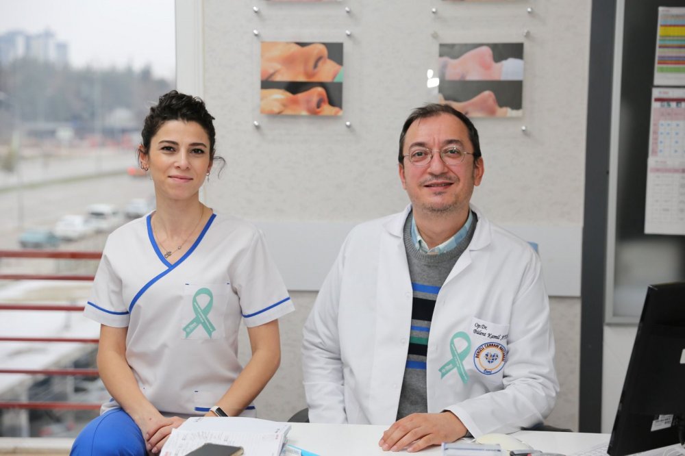 Cerrahi Hastanesi, rahim ağzı kanserine yeşil kurdeleyle dikkat çekti