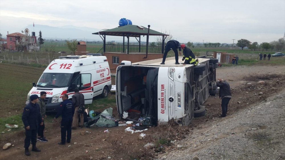 Denizli'de otobüs kazası 34 yaralı