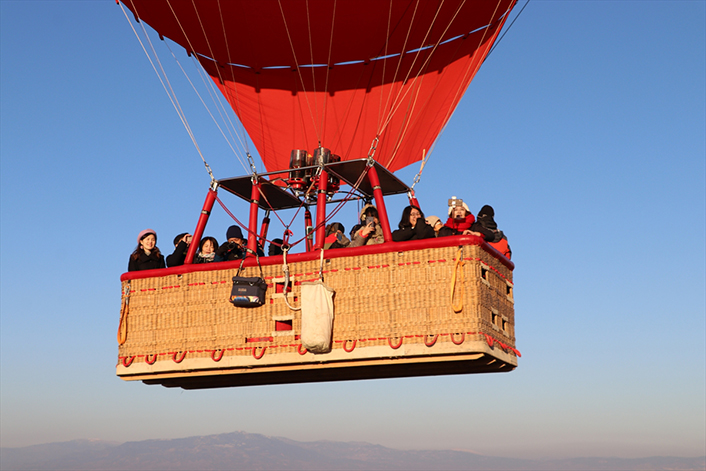 Pamukkale'de Balon Turlarına Yoğun İlgi