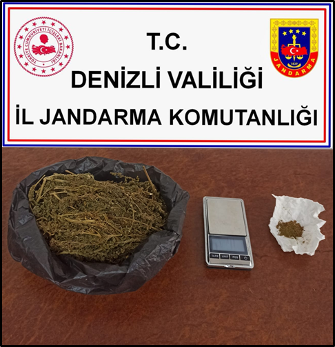 Denizli’nin Pamukkale İlçesi’nde Jandarma’dan uyuşturucu operasyonu. 1 kişi gözaltına alındı.