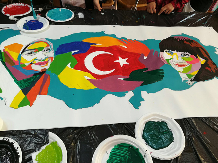 Tügva türkiye haritasi boyaması